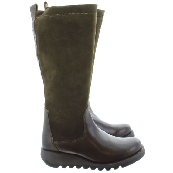 FLY Ladies Seme Knees Boots in Olive