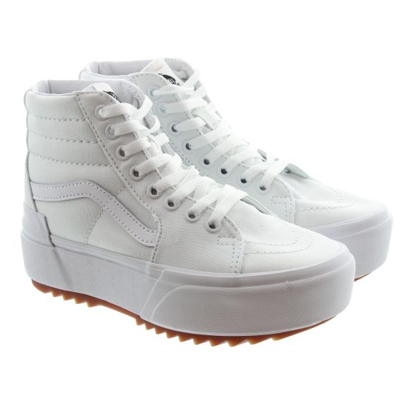 VANS Ladies Sk8-Hi Stacked Boots In White