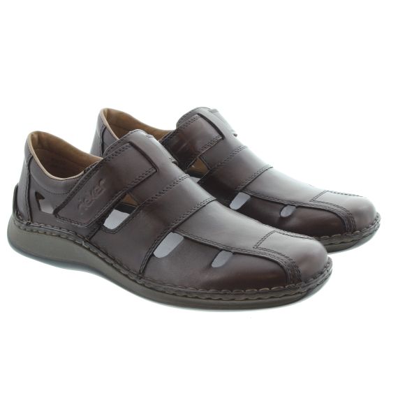 RIEKER Mens 05269 Open Shoes In Brown