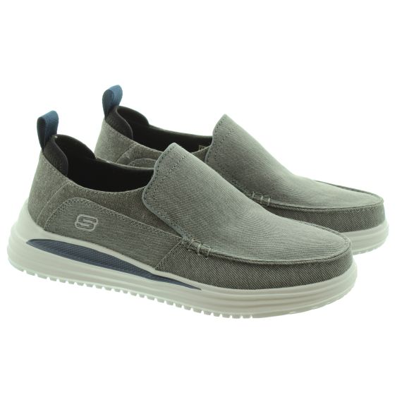 SKECHERS Mens 204472 Slip On Shoes In Charcoal
