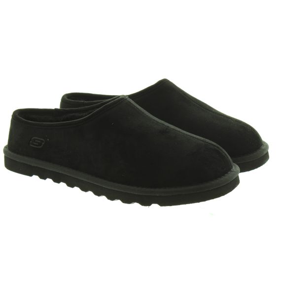 SKECHERS Mens 66095 Slippers In Black