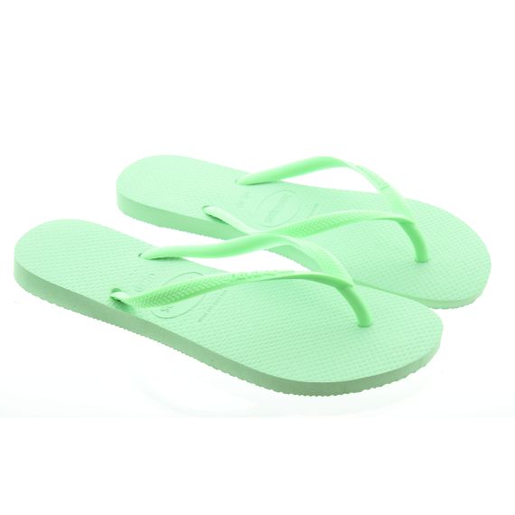 HAVAIANAS Mens Hav Slim Flip Flops In Green