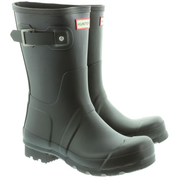 HUNTER Men's Original Short Wellingtons in Black