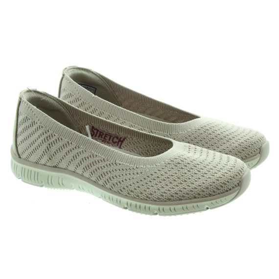 SKECHERS Ladies Wonderstruck Machine Washable Vegan Pumps In Taupe