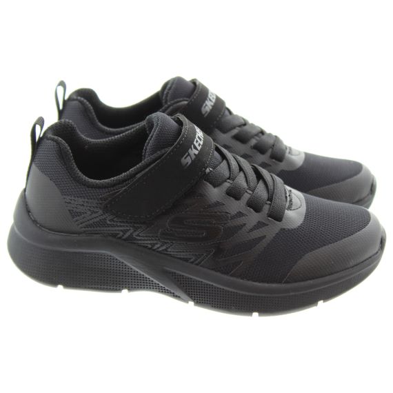 SKECHERS Kids 403770L Microspec Trainers In Black