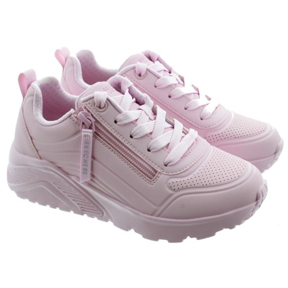 SKECHERS Kids 310387L Uno Zip Trainers In Light Pink 