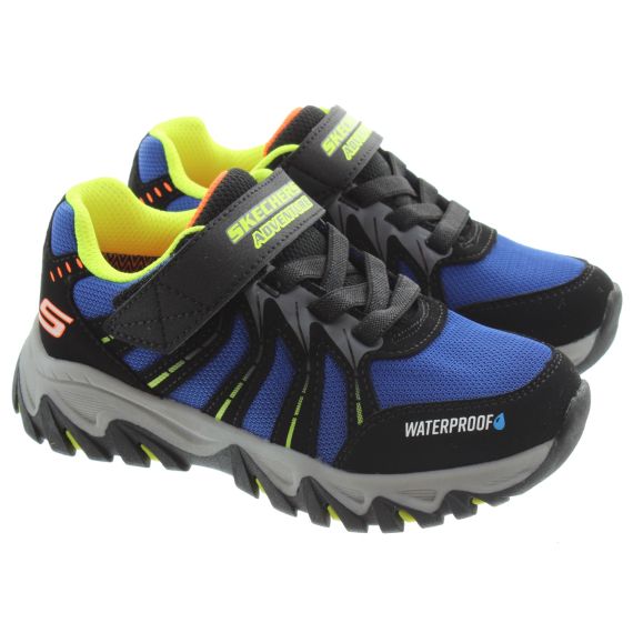 SKECHERS Kids 406392L Rugged Waterproof Trainers In Black And Blue 