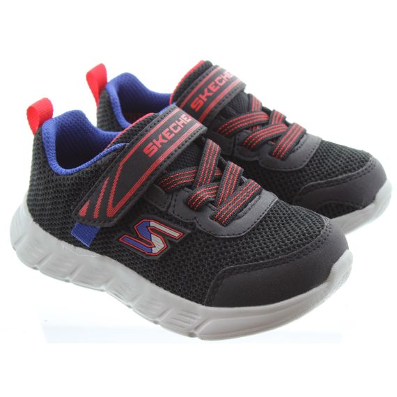 SKECHERS Kids 407305N Comfy Flex Trainers In Black Multi