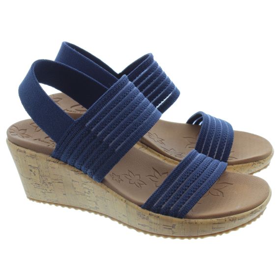 SKECHERS Ladies 119571 Beverlee Wedge Sandals In Navy