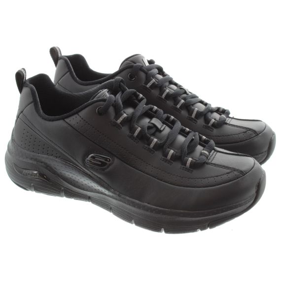 SKECHERS Ladies 149146 Archfit - Citi Drive Trainers In Black 