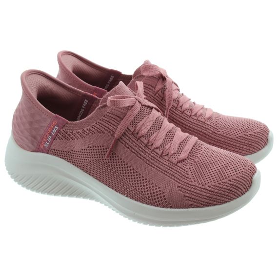 SKECHERS Ladies 149710  Slip-Ins Ultra Flex 3.0 Slip Ins Trainers In Mauve 