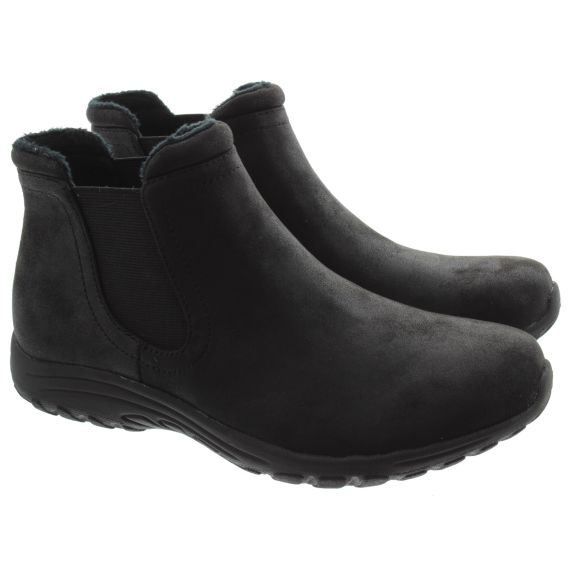 SKECHERS Ladies 158388 New Yorker Ankle Boots In All Black