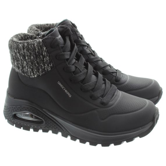 SKECHERS Ladies 167988 Uno Rugged boots In Black 