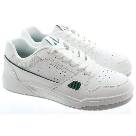 SKECHERS Mens 183250 Koopa Tidebreak Low Trainers In White/Green