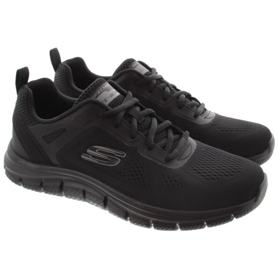 SKECHERS Mens 232698 Track Broader Trainers In Black 