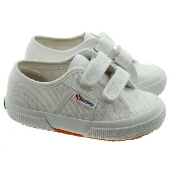 SUPERGA Kids 2750 Cotu Strap Shoes In White