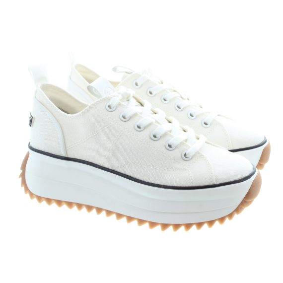 TAMARIS Ladies 23731 Platform Trainers In White