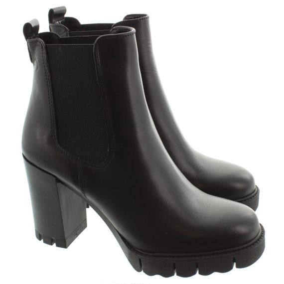 TAMARIS Ladies 25457 Heel Ankle Boots In Black 