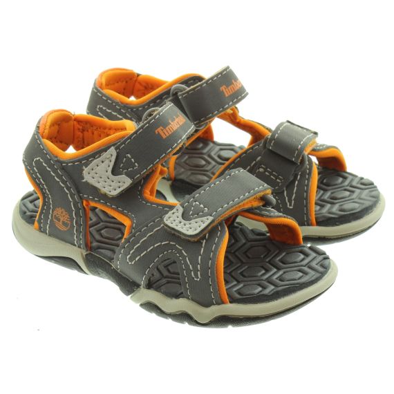 TIMBERLAND Kids 2 Strap Adventure Seeker Sandals In Grey