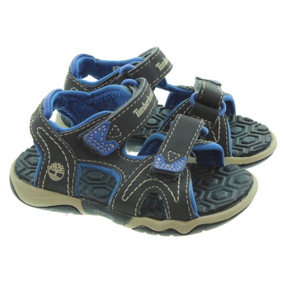 TIMBERLAND Kids 2 Strap Adventure Seeker Sandals In Navy