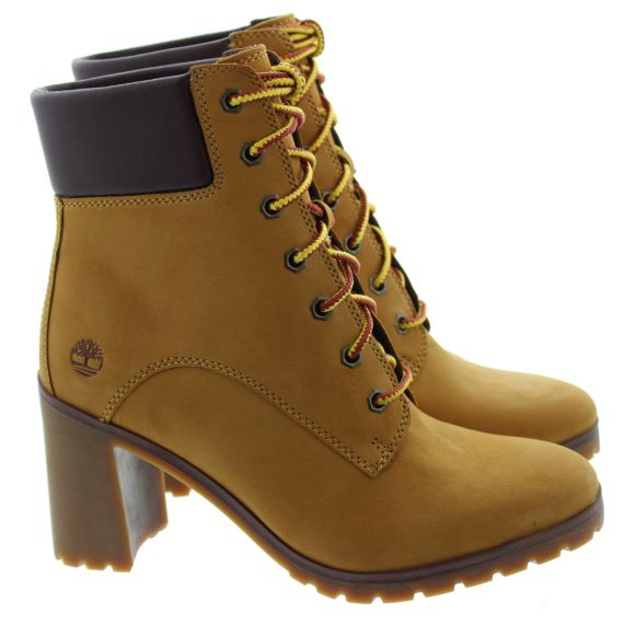 TIMBERLAND Ladies Allington Heel Ankle Boot In Wheat
