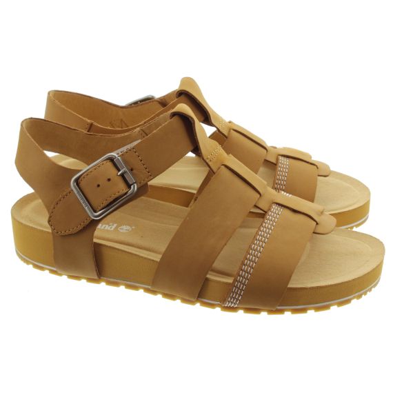 TIMBERLAND Ladies Malibu Waves Fisherman Sandals In Wheat 