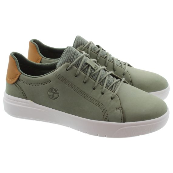 TIMBERLAND Mens Seneca Lace Trainers In Khaki