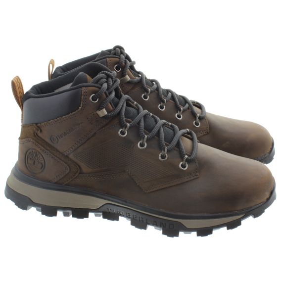 TIMBERLAND Mens Treeline Trekker Mid Boots In Brown 