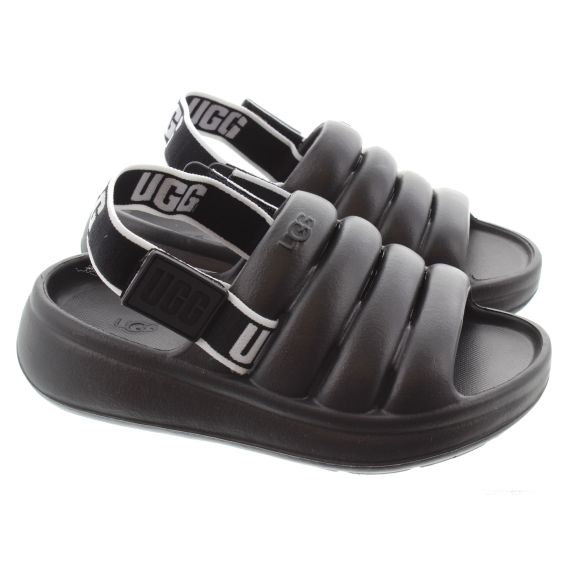 UGG Kids Sport Yeah Sliders In Black