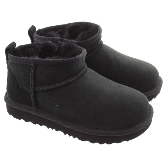 UGG Kids Ultra Mini Boots In Black 