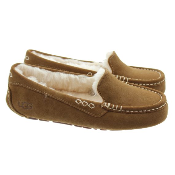 UGG Ladies Ansley Full Slipper In Chesnut 