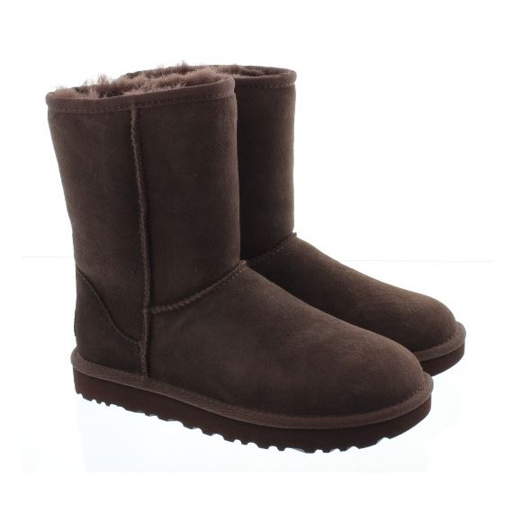 UGG Womens Classic Short II Boots In Burnt Cedar