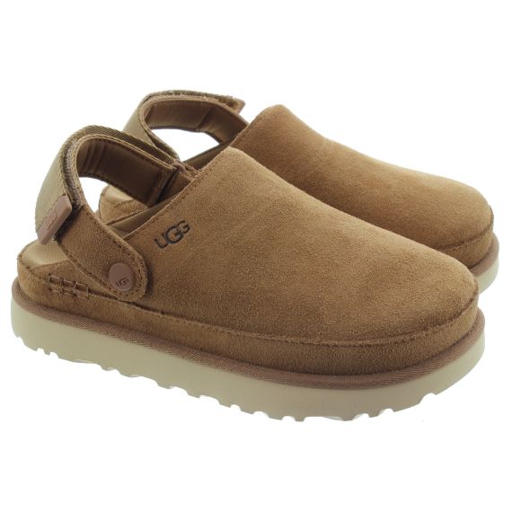 UGG Ladies Goldenstar Clogs In Chesnut