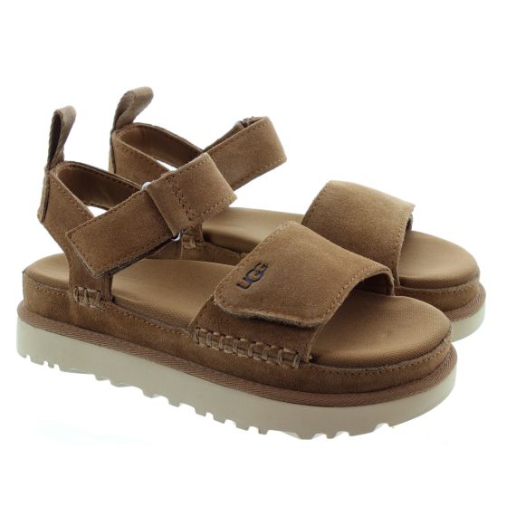 UGG Ladies Goldenstar Sandals In Chestnut