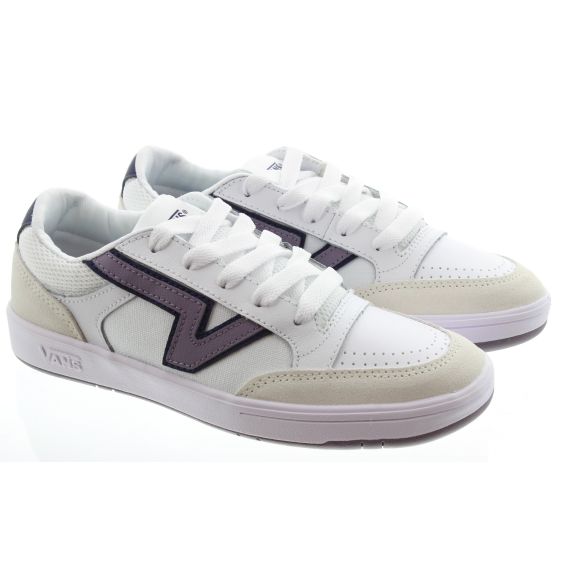 VANS Ladies Lowland ComfyCush Trainers In White Eclipse