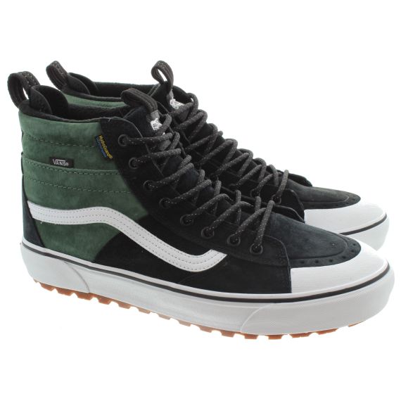 VANS Adults SK8 Hi MTE Waterproof 2 Tone Boots In Black and Green 