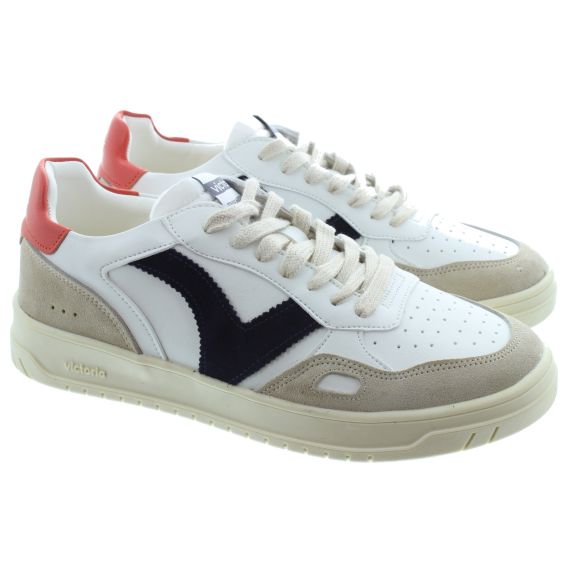 VICTORIA Mens Seul Lace Trainers In White