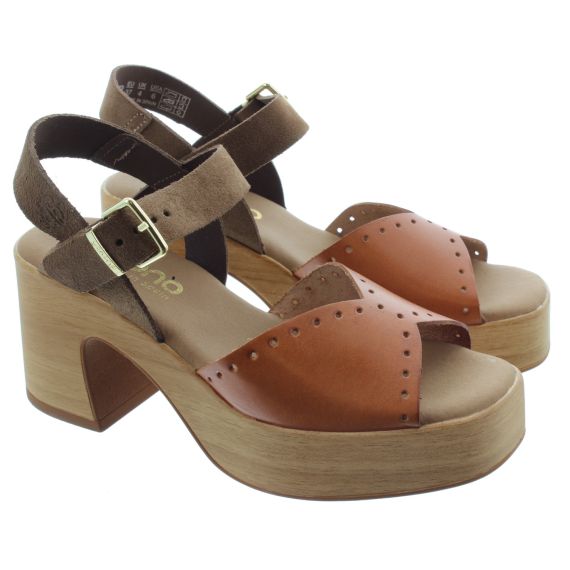 YOKONO Ladies Bonai 002 Heel Sandals In Tan 