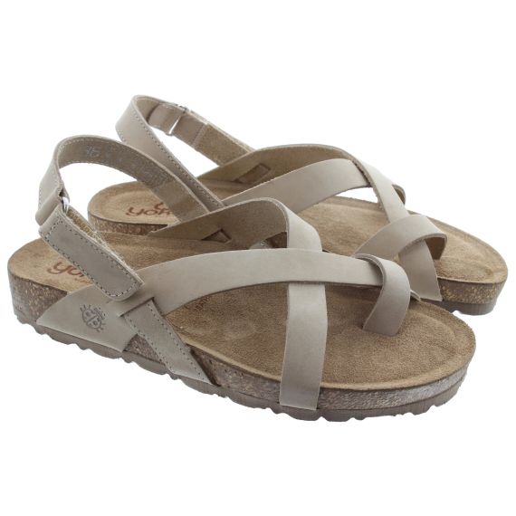 YOKONO Ladies Jerba 718 Toe Post Sandals In Sand 