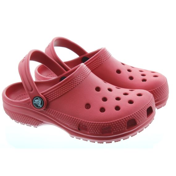 CROCS Youths Classic Clogs In Pepper Red
