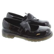 Kids Maccy Bow in Black Patent