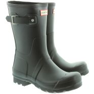 Hunter Men's Original Short Wellingtons in Black in Black