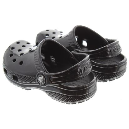 Crocs Kids Black Classic Crocs Kids Shine Clog Crocs In Black - Main Image