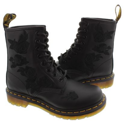 Mono Floral Boots Doc Martens 1460 Vonda Mono Ladies 1460 Vonda