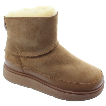 Leather Elin Fitflop Boots Ladies Gen FF Mini Boots In Tan