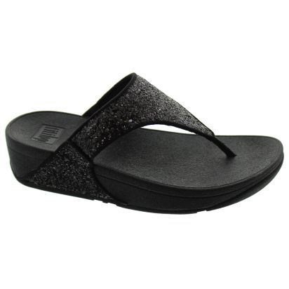 FitFlopâ„¢ Ladies Lulu Glitter Sandals In Black in Black