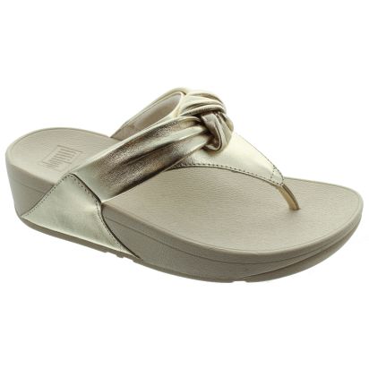 Ladies Lulu Knot Sandals In Gold