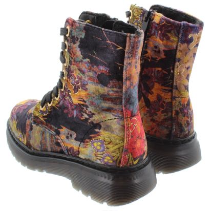 Ladies Lotte Lace Ankle Boots In Multi
