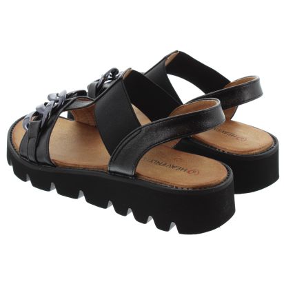 Ladies Lulu Chain Sandals In Black