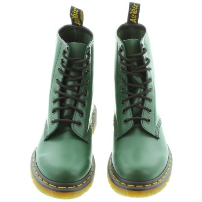 Dr Martens Leather 1460 8 Eyelet Boots in Green in Green